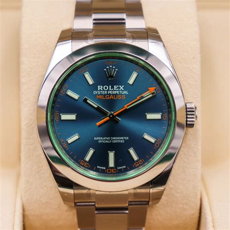 rolex milgauss z blue replica|rolex z blue model.